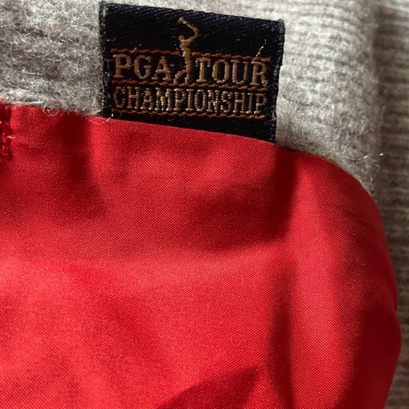 PGA Tour Championship reversible 1/2 zip wool nylon pullover Sz S 18” PTP - Picture 8 of 11